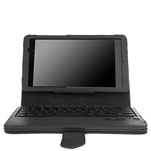 MoKo Google New Nexus 7 FHD 2nd Gen Hülle - Wireless Bluetooth Keyboard Tastatur Smart Case Hülle mit Abnehmbarer und Auto Sleep / Wake für Google Nexus 7 2 2013 Tablet, Schwarz