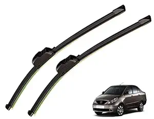 Auto Hub Frameless Car Wiper Blades Compatible with TATA Indigo - Set of 2,(D-24,P-16)