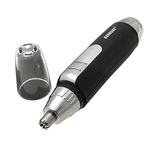 Sourcingmap Portable Men's Personal Nose Hair Trimmer, Black/Silvery