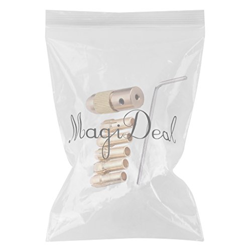 MagiDeal Spannzangen-Set (Spannmutter, Spannzangen 0,5/1/1.5/2.5/3.0 mm) Bohrer Spannzange 7 stk. kleiner elektrisch Micro Twist Bohrfutter Set mit Inbusschlüssel Schnellspannbohrfutter High Speed Stahl - 2