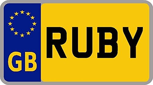 Personalised Self-Adhesive 90 x 50 mm Childrens Kids Number Plate Sticker to fit Cozy Coupe by Ellis Graphix