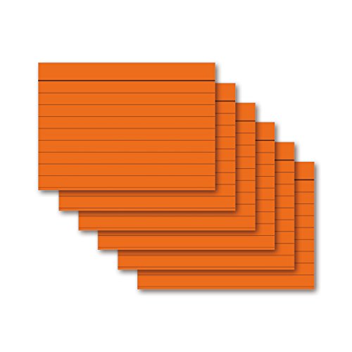 Preisvergleich Produktbild Karteikarten 200 Stück A4 intensiv-orange liniert