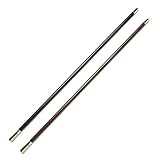 Elico C12 Gold Plated Cap Show Cane - Black