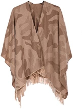 Mai Dou Winter Lady Scarf Artificial Wool Thicker Warm Shawl Skin Care,Brown-OneSize