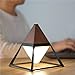 Produktbild Pyramiden Lampe Tischlampe Design für draußen und drinnen,Micro USB Kabel aufladen, Reisen Design, Akku (Schwarz)