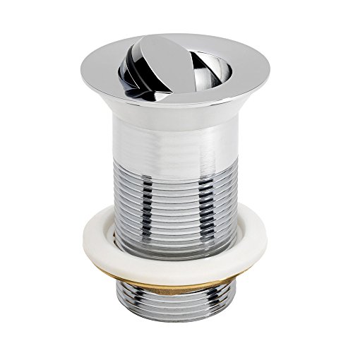 JT Pickfords | Flip Top Basin Waste - Chrome | Unslotted for A Basin with No Overflow