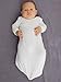 American Apparel Infant Baby Rib Long Sleeve Gown - Heather Grey / 3-6M