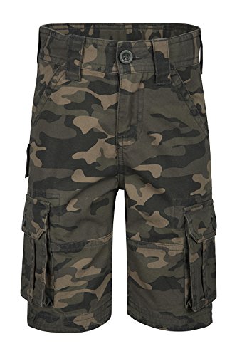 Mountain Warehouse Short Enfant Garçon Ado Bermuda été Multiples Poches Camo