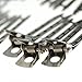 Approx. 50Pcs Double Prong Metal Alligator Clips Hair Bows - Silver