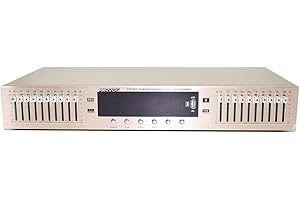 LeTkingok 220V Hifi Numérique Hd Préamplificateur Stéréo égaliseur Intégré Usb Bluetooth égaliseur de Scène Domestique Double 10 Segments EQ-898 (Or)