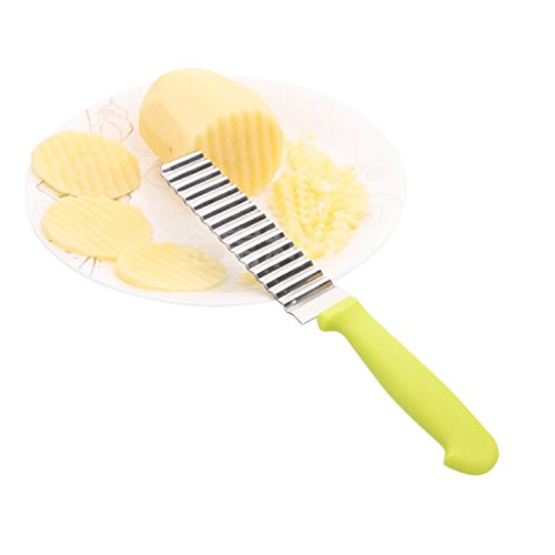 Crinkle Messer Potato Chip Slicer Wavy Cutter Edelstahl Blade Schneidwerkzeuge - 4