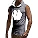 Produktbild HHyyq Ärmellose Herrenoberteile Sportoberteile Mit Kapuze Bodybuilding-Sportweste Dünnes T-Shirt Große Größe Mit Kapuze Reißverschluss Dünnes Manteloberteil Sommerweste Oberteil(Grau,XL)