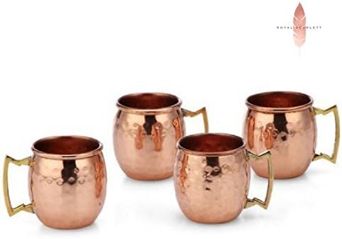 Royal Scarlett Set of 4 Pure Copper Espresso Cups
