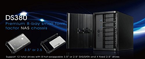 SilverStone SST-DS380 – Case Storage Mini-ITX Computer-Gehäuse mit Fronttür, 8x 3.5″ HDD Hot-Swap Einschübe, schwarz - 20