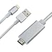 Produktbild Lemorele Lighting zu HDMI Kabel Blitz Digital AV zu HDMI Adapter Unterstützung Video Streaming/Mirroring 1080P Display Adapter 6ft für iPhne X/8/7/6/5 Serie, Pad Air/Mini/Pro-Silber