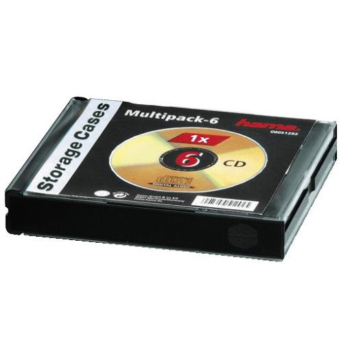 Hama CD-Leerhülle (geeignet für 6 CDs/ DVDs/ Blu-rays, Multipack, 6in1) CD-Schutzhülle schwarz
