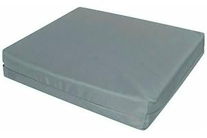 GOLDSTAR SHOP Goldstar 4cm Thick Waterproof Seat Pad Garden Rattan Furniture Water Resistant Outdoor Indoor Foam Filled Cushion With Removable Fabric Zipper Cover (Grey, 45 x 45cm / 18" x 18")