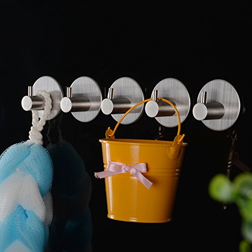 ZUNTO 4 Stück Selbstklebend Handtuchhaken Wandhaken Edelstahl Kleiderhaken Ohne Bohren - 2