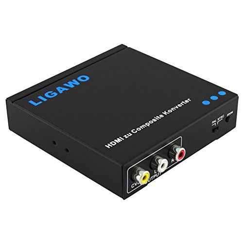 Ligawo ® HDMI zu Composite/ S-Video AV Konverter | HDMI zu Scart (optionaler Adapter)