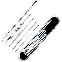 Skudgear Ear Pick Curette Safety Earwax Removal Kit with Storage Box -5 Pieces