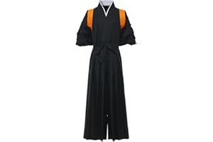 COSDREAMER Kimono de samouraï japonais Hakama pour homme - Costume traditionnel pour Aïkido, kendo, arts martiaux, anime