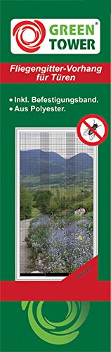 Preisvergleich Produktbild GREEN TOWER Insektenschutz- Vorhang 90X215 Anthrazit