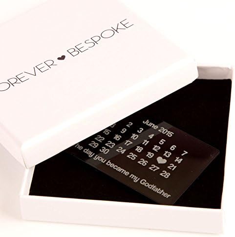 Personalised Godfather Since Acrylic Key Ring Black