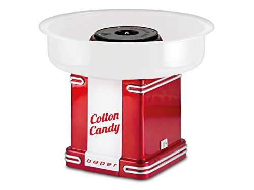 Beper Cotton Candy Máquina para Hacer algodón de azucar 90.396, 800 W, Blanco y Rojo