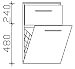 Produktbild PELIPAL cassca Highboard 73 x 45 x 33 cm (HxBxT)