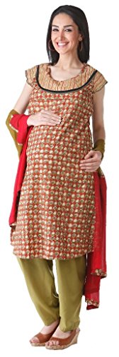 Morph Maternity Women's Ethnic Kameez With Duppatta Small Maroon
