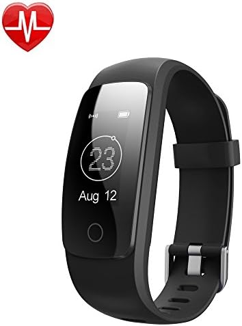 Fitness Tracker,ZoiyTop Smart Bluetooth Bracelet heart rate ID 107 Upgraded Version 2017 smart wristband Sports Fitness Step Counter Wireless Pedometer Sport Sleep Monitor Health for Android IOS Smartphone (Black)