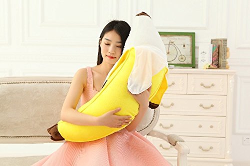 KiKi Monkey Geschälte Banane Plüsch-Spielzeug-Puppe-Plüsch-Kissen-Kissen Banane Kissen|| Geburtstagsgeschenk||Kissen||für dekorative Lachen Kissen Polster Dekokissen Stuhlkissen Sitzkissen Rund Weihnachten Geschenk (50cm) - 5
