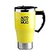 Produktbild SP Edelstahl-Kaffeetasse Coffee Cup 350ml Selbstrührende Becher Self Stirring Mug Elektrische automatische rührende Kaffee Teetasse Fauler Selbstrührende Becher Selbstmischkaffeetasse für Morgen , Gelb , 450ml