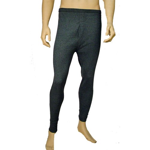 Mens Thermal Grey Long Johns - Medium