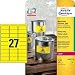 Produktbild Avery Zweckform Etiketten 63,5x29,6mm Folie wetterfest VE=540 Stück gelb