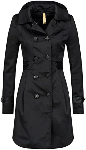 Peak Time Women Spring Autumn Coat Jacket V5605 Black Size 36