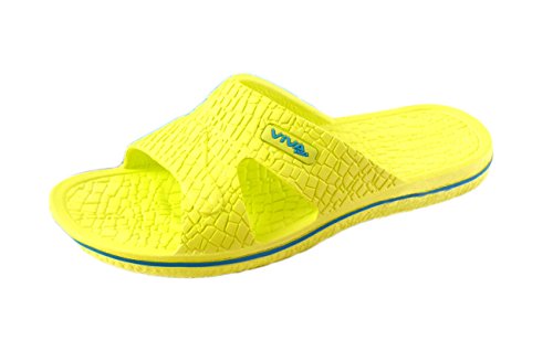 Damen Badeschuh Badeschlappen Badelatschen Strandschuhe - Flieder, Türkis und Lemon Größe 36-41