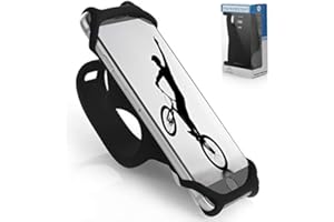 TeamObsidian Premium Bike PHONE HOLDER [SiZE L] Made of Durable Non-Slip Silicone. Bike Phone Mount/Universal Cradle for 99% of Smartphones and All Bicycle Handlebars. Secure and Flexible - Silico'