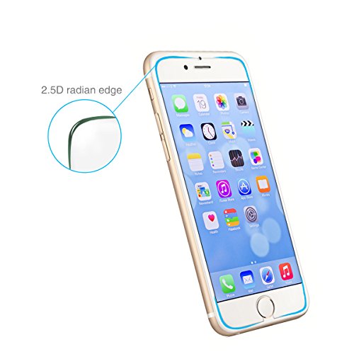 iPhone 7/8 Screen Protector, Elzo [2 Packs] Tempered Ballistic Glass, Premium Protect Flim/Skin/Cover - 9H Hardness, Crystal/HD Clear, Bubble Free, High Sensitivity, Ultra Thin (0.26mm)