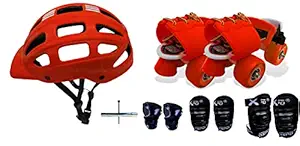 Jaspo Halloween Pro Junior Skates Combo(Skates+Helmet+Knee+Elbow+Wrist) Suitable for Age Upto 5 Years