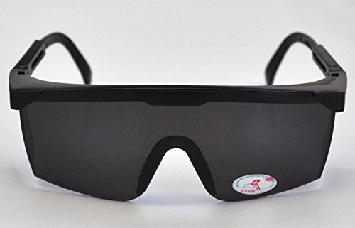 Arbeitsschutzbrille Sicherheitsbrille Schutzbrille Arbeitsbrille nach EN166 (getönt/schwarz) - 3