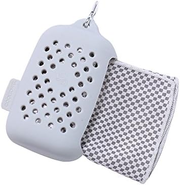 JEANNE Cooling Towel for Instant Relief-Soft Ice Neck Headband Bandana Scarf Stay Cool for Travel Camping Football&amp;Outdoor Sports (Gray)