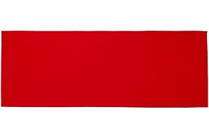 PARAMAISON Runner Tavola Mono, Rosso Tinta Unita, Centrotavola Soggiorno, Cucina, Salotto, Credenza, Ingresso, 140x40 cm