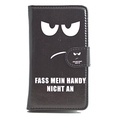 ikracase Slide Motiv HÃ¼lle fÃ¼r Medion Life E5008 Smartphone Handytasche HandyhÃ¼lle SchutzhÃ¼lle Tasche Case Cover Etui Design 2 - fass mein Handy nicht an