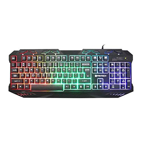 Preisvergleich Produktbild Beatie Mechanische Tastatur, Bunte LED-Leuchten mit Multimedia-Shortcuts, Wasserdichte und leistungsstarke Allzweck-Tastatur, Schnurlänge 150 cm