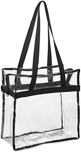 thE FooD Cop Clear NFL Stadium Tote Bag with Side Pocket and Shoulder Straps