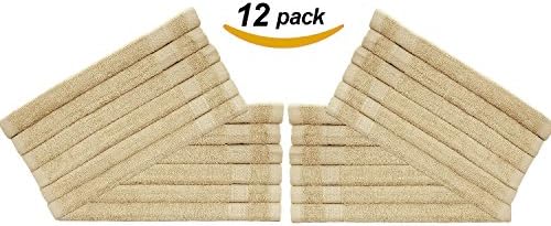 ROHI Salon Towels Easy Care, Ringspun Cotton for Maximum Softness and Absorbency, 24-pack - Cream (30cm x 30cm)