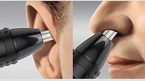 3 in 1 Wiederaufladbare Nasen-Ohr-Bart-Haar-Trimmer Portable Edelstahl+ABS Unisex Nasenhaarentfernung Epilierer für Nase/Ohren/Bart/Haar Gesicht Shave - 7