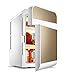 Produktbild LIQICAI Elektrische Kühlbox Auto Minikühlschrank Kühlung/12V DC (Auto)/220V AC (Zuhause), Dual-Kern, Side-by-Side-Kühlschrank (Farbe : Gold)