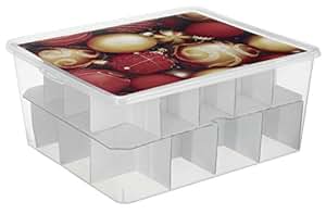 Rotho 1772110927 Aufbewahrungsbox für Christbaumkugeln, Platz bis zu 12